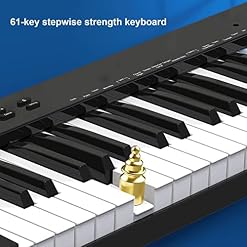 Piano à clavier portable à 61 touches Piano numérique électrique Double haut-parleurs intégrés Batterie rechargeable Instrument de musique Piano avec connexion MIDI Bluetooth for les cadeaux d’anniver - Les Beatles, Paul McCartney, John Lennon, RIngo Starr, George Harrison Piano à clavier portable à 61 touches Piano numérique électrique Double haut-parleurs intégrés Batterie rechargeable Instrument de musique Piano avec connexion MIDI Bluetooth for les cadeaux d'anniver – Image 2