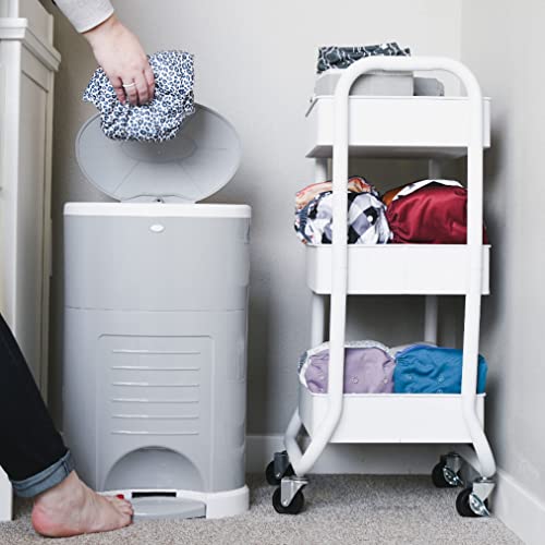 Dekor Cloth Diaper Liner | 2 Count | Gray | Perfect For Cloth Diapers | Just Step – Drop – Done | Quick & Easy To Replace | Fits The Dekor Plus Hands-Free Diaper Pail | Machine Washable #TOP3