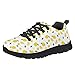 AmzPrint Lemon Print Comfort Lightweight Unisex-Child Jogging Sneakers Casual Fashion White Tennis Shoes for Girls Size 6