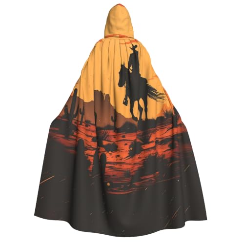 Hooded Cape For Masquerade Costume Halloween Party,Western Cowboy Theme (3)
