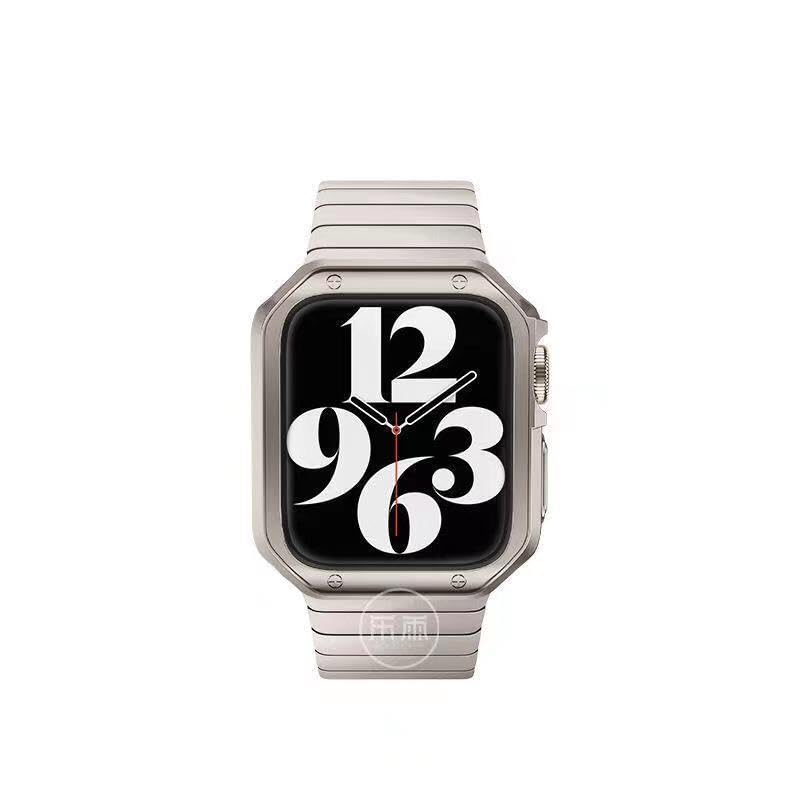Bracelet Métal Starlight pour Watch Ultra 49mm : Coque Silicone Robustesse Élégante