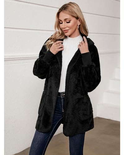 image for LookbookStore Lightweight Cardigan Women Faux Shearling Oversized Coat