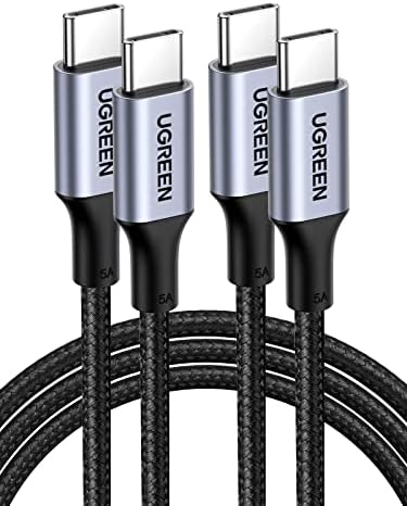 UGREEN 100W kabel USB C do USB C 2szt PD3.0 PPS kabel ładujący USB-C 5A/20V kompatybilny z iPhone 15 Pro Max MacBook Pro M2 MacBook Air M2 iPad Pro 2022 Galaxy S23 Ultra Pixel 7 Steam Deck itp. (2m)