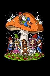 Fantasy Notebook: Magic Mushrooms Hippie Gnomes Fantasy Fairy Notebook