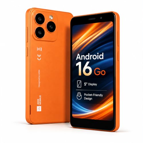 AGM N2 Mini Phone Android 16 Go, T-Mobile 4G LTE, Removable 3000mAh Battery