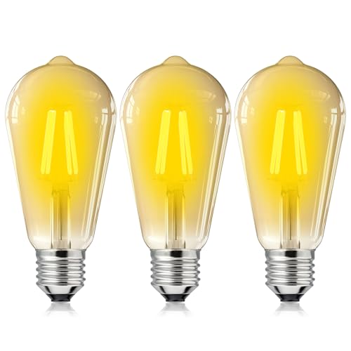 EYLM Vintage Edison Bombillas, Bombilla LED Vintage ST64 E27 4W (Equivalente a 40W) 220V-230V, 2700K Blanco Cálido, Bombillas Decorativas para Decoración e Iluminación, 3 Piezas