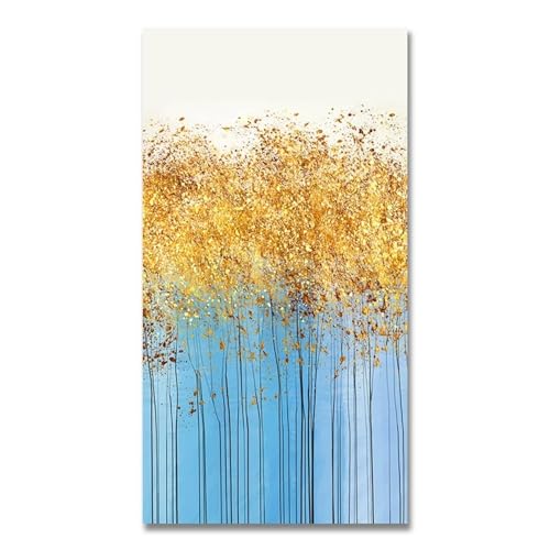 Art mural nordique feuille d'or grand format 60x120cm sans cadre premium