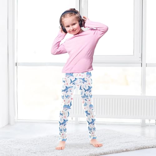 Sharks Camouflage Kids Girl's Cotton Pants Stretch High Waisted Lounge Pants Sports4