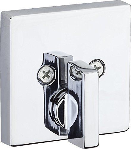 Kwikset 92580-004 258 Downtown Low Profile Slim Square Modern Contemporary Single Cylinder Deadbolt Door Lock Featuring Smartkey Security In Polished Chrome #TOP2