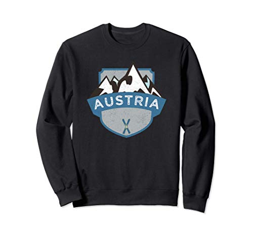 Vintage Austria Illustration / Retro Logo Ski Sudadera