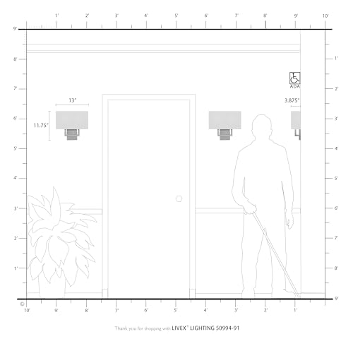Image of Livex Lighting 50994-91 Pierson Wall Sconce, Brushed Nickel