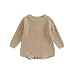 FYBITBO Baby Girl Boy Sweater Knit Oversized Pullover Sweatshirt Romper Onesie Warm Fall Winter Clothes Outfit Newborn (Khaki,Newborn)