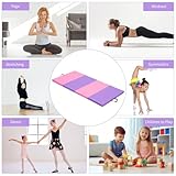 ZENOVA Gymnastics Mat 3'x6'x2' Exercise Mat Gym Mat for Home Aerobics Workout Foldable Tumbling Mat Children Gifts Christmas Gifts - Image 3