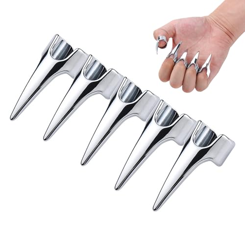 Kutocesy Giocattoli del Sessso in Metallo Unghie Finte 5 Pezzi Kit Bondage Strumenti di Piacere Sessuale Feticcio per Giochi di Coppia Foreplay Bondage