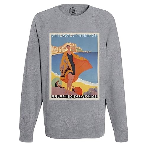 Sweat Homme Calvi Corse Style Vintage aux Finitions Art Déco Soignées