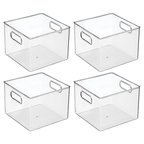 iDesign Clear Plastic Storage Bins for Kitchen - Pantry and Fridge Storage for Cabinets and Shelves, 4-Pack by iDesign - Image 9