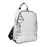 MOBUTOFU Mochila Casual Color Aleatorio Lentejuelas Brillantes para Mujer Material Pu y Poliéster, Cómoda y Lavable, Adecuado para Viaje y Uso Diario