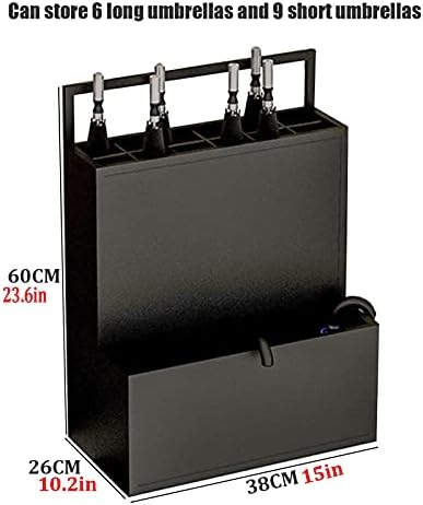 Commercial Umbrella Stand Large Capacity Metal Design with Drain Holes for Hotels Bars & Banks Holds 15 30 Umbrellas Stylish & Functional 48 x 27 x 67 cm