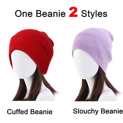 NPQQUAN Unisex Beanie Hats for Men Women Winter Knit Beanies Beige - Thumbnail 5