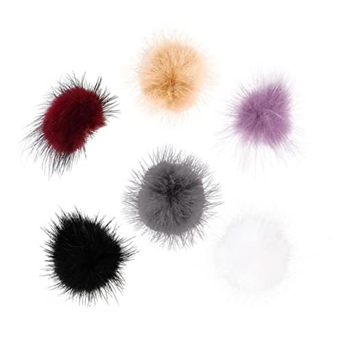 Beavorty 6Pcs Removedor De Arte Para Unhas Bola De Cabelo Trança Joias Enfeites De Unhas Joias Pompo