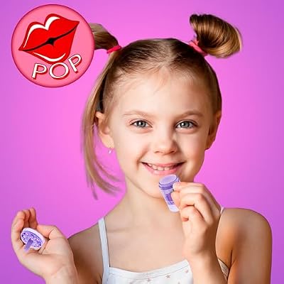 6pc Smoothie Lip Balm Set Fruit-Scented Lip Glosses in Adorable Smoothie-Shaped Containers