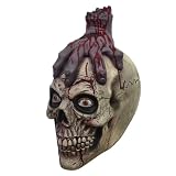 Skull Head Gear - Realistic Horror Masque, Anatomical Skeleton Helmet with Movable Jaw, Premium Latex Rubber, Breathable Mesh Lining, for Professional Haunted House and Halloween Cosplay Events