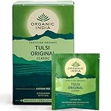 Organic India Tulsi Original Tea - Organic Holy Basil Infusion - Soothing Herbal Blend, with Rich Earthy Flavour - Caffeine-Free for Calm - 18 Individually Wrapped Tea Bags