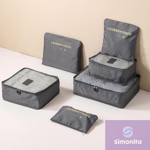 Kit Organizador de Mala de Viagem Prático 6 Peças Necessaires para Roupas, Maquiagens,cuecas calcinh
