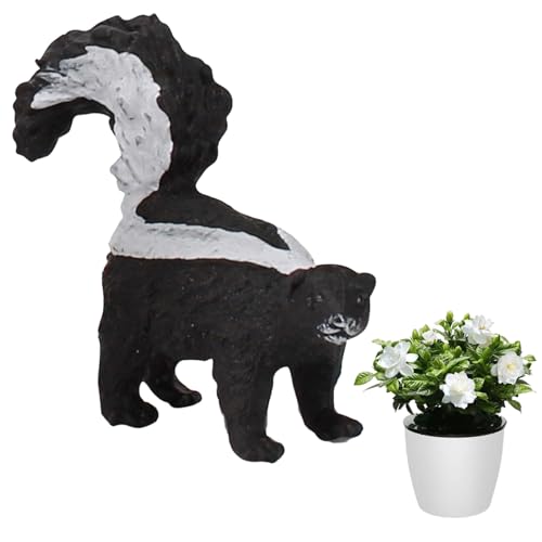 Figura realista de mini mofeta, figuras de animales salvajes, vida salvaje para suministros de fiesta, decoración de pasteles, colección científica, decoración de escritorio, juguetes de animales para