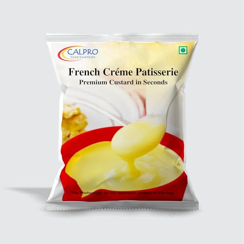 Image of French Creme Patisserie :Eggless Primum Custard In Second & Bake Stable ! High Protein ! Melt-In-Mouth -100% Vegetarian: Mix Powder-1KG