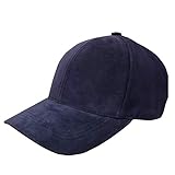 Emstate Suede Leather Baseball Caps Various Colors Made in USA (Navy)