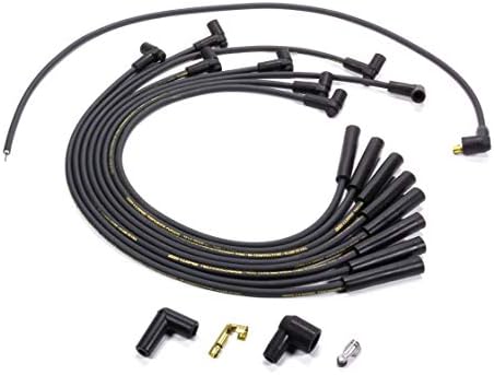 Moroso 9875M Black Mag Tune Spark Plug Wire Set, Fits Big Block Chevy w/HEI Distributor and Straight Plug Ends