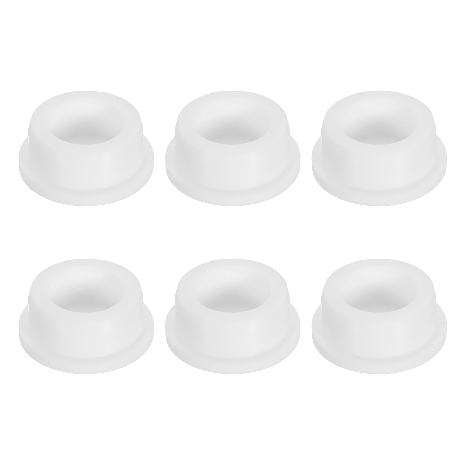 sourcing map 6Pcs White Plug Holes, Waterproof Rubber Button Plug for 33mm / 1.3" Hole Bottles Pipes End Caps Round Sealing Plugs Flexible Rubber Stoppers