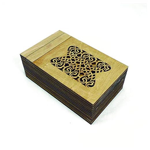 Secret Box Navia Box Rompecabezas de Madera Secreta Japonesa de Nivel 4. Juego de Ingenio. Caja de Seguridad para Tesoro de 14.4 cm × 8.8 cm × 4.9 cm, Multicolor (ZY6492)