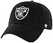NFL Oakland Raiders '47 Brand Black Basic Logo Clean Up Home Adjustable Hat