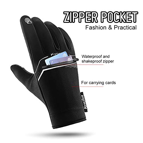 Luvas Esportivas, Andoer Luvas de ciclismo de inverno masculino e feminino à prova de vento impermeá