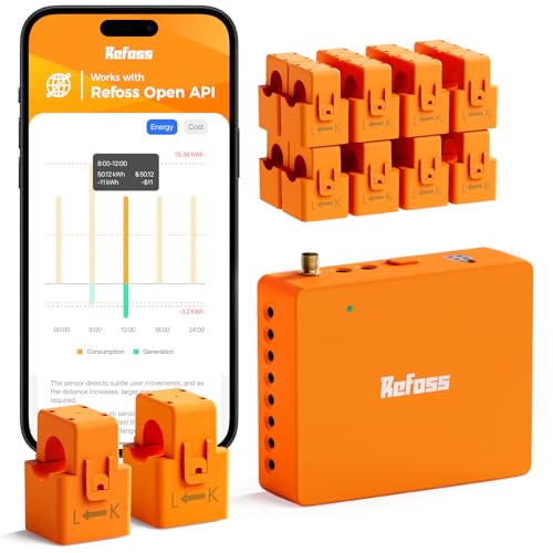 Refoss Smart Home Energy Monitor Real-Time Electricity Usage Monitor with 16x60A Circuit Sensor...