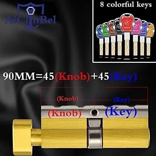 Cylinder zamka, Zamek jednostronny, odporny na korozję, mosiężny rowek ze stali nierdzewnej 60 65 70 75 80 85 90 95 100 mm