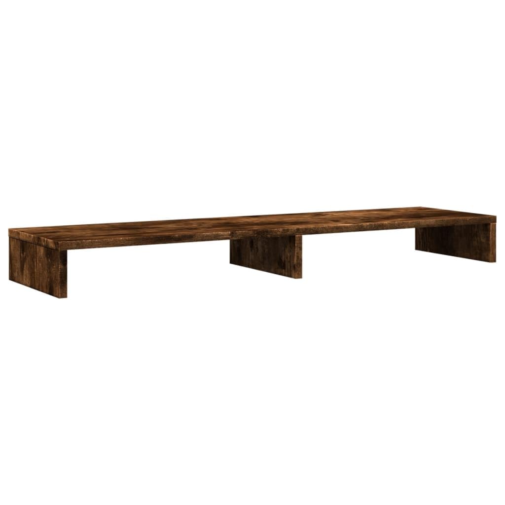 vidaXL Supporto per Monitor Rovere Fumo 100x27x10 cm in Truciolato