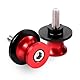 JNNJ 2 Stück Schwingenschutz 8mm Motorrad, Motorrad Cnc Heckständer Schwinge Spool Sliders Stand, Motorrad Cnc Schieberegler Unterstützung Schwingarmspulen(Rot)