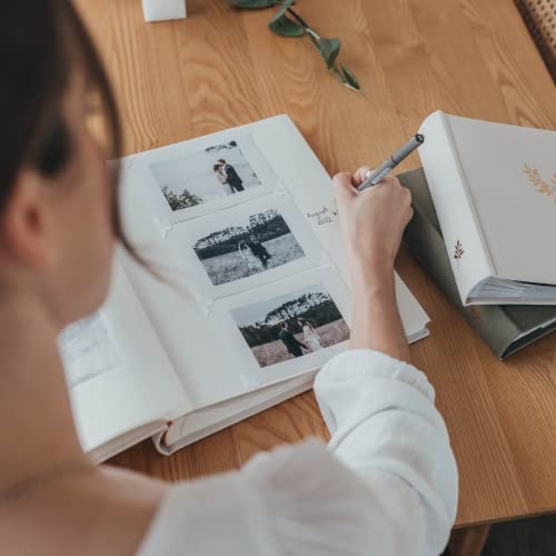 Premium Black Photo Album | Scrapbook Photo Album With Writing Space | 100 Pages For Multiple Photo Sizes, 4X6, 5X7, 6X8, 8X10 | Acid Free Photo Album For Wedding | Graduation Photo Album #TOP7