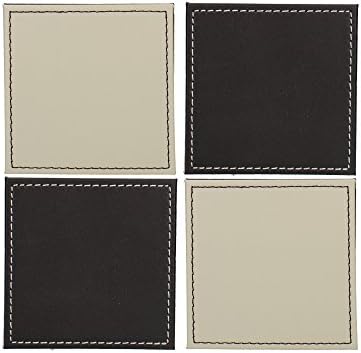 Creative Tops C000268 Silver Placemats, Rectangular, 29 x 21.5 cm, Set of 4 Faux Leather Table Mats