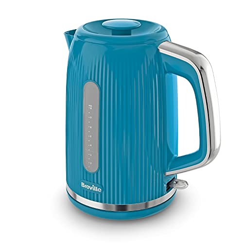 Breville Bold Blue Electric Kettle | 1.7L | 3kW Fast Boil | Blue & Silver Chrome [VKT226]