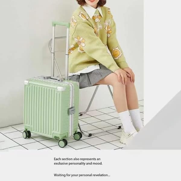 Suitcase with Wheels, Large Capacity Carry-on Suitcase, Wear-Resistant Suitcase, Detachable Partition Suitcase,Pink-43 * 38 * 21CM (Pink 46 * 40 * 22CM)2