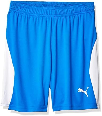 PUMA unisex child Youth Liga Casual Shorts, Electric Blue Lemonade/White, Large US