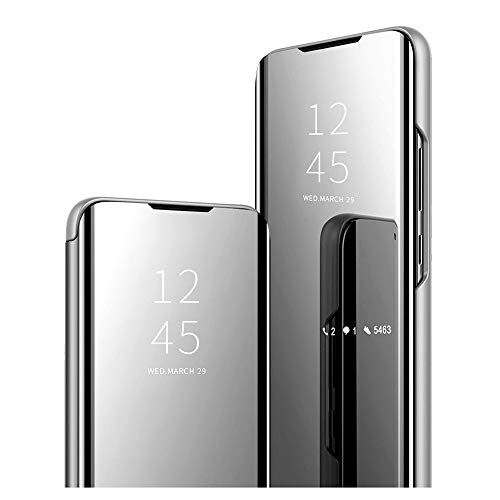 Samsung Galaxy A10 Spiegel Hülle - ultradünnen Clear View mit Standfunktion für Samsung Galaxy A10 Luxury Anti-Scratch Bookstyle Galaxy A10 Flip Cover Schutzhülle-6