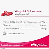 Vitamin B12 - Vitasprint B12 Kapseln, 100 St. - Mit Vitamin-B12 zur Besserung des Allgemeinbefindens, für mehr Energie und weniger Müdigkeit und Erschöpfung