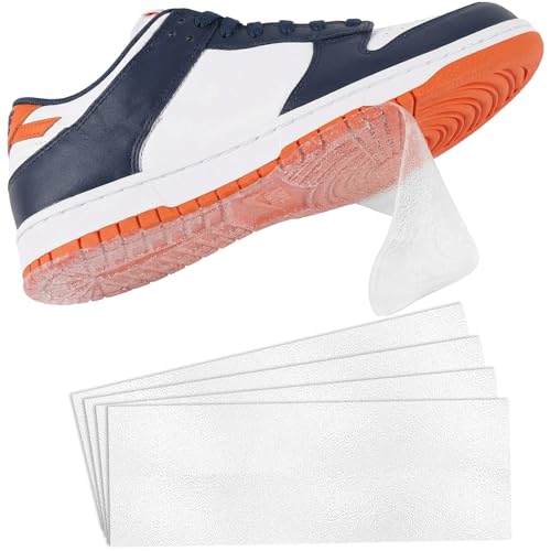 Clear Shoe Sole Protector Kit - 19.8 * 5.9 Inch Upgraded Transparent Shoe Sole Guard Clear Shoe Bottom Protector 2 Pack Anti-Slip Self-Adhesive Anti-Weare Heel Protectors for Athletic/Dress Shoes