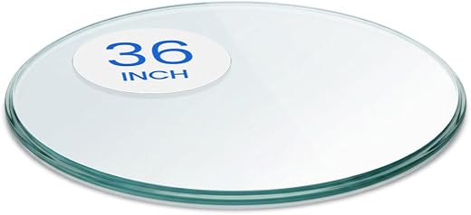 36" Inch Round Glass Table Top - Tempered - 3/8" Inch Thick- Ogee Polished