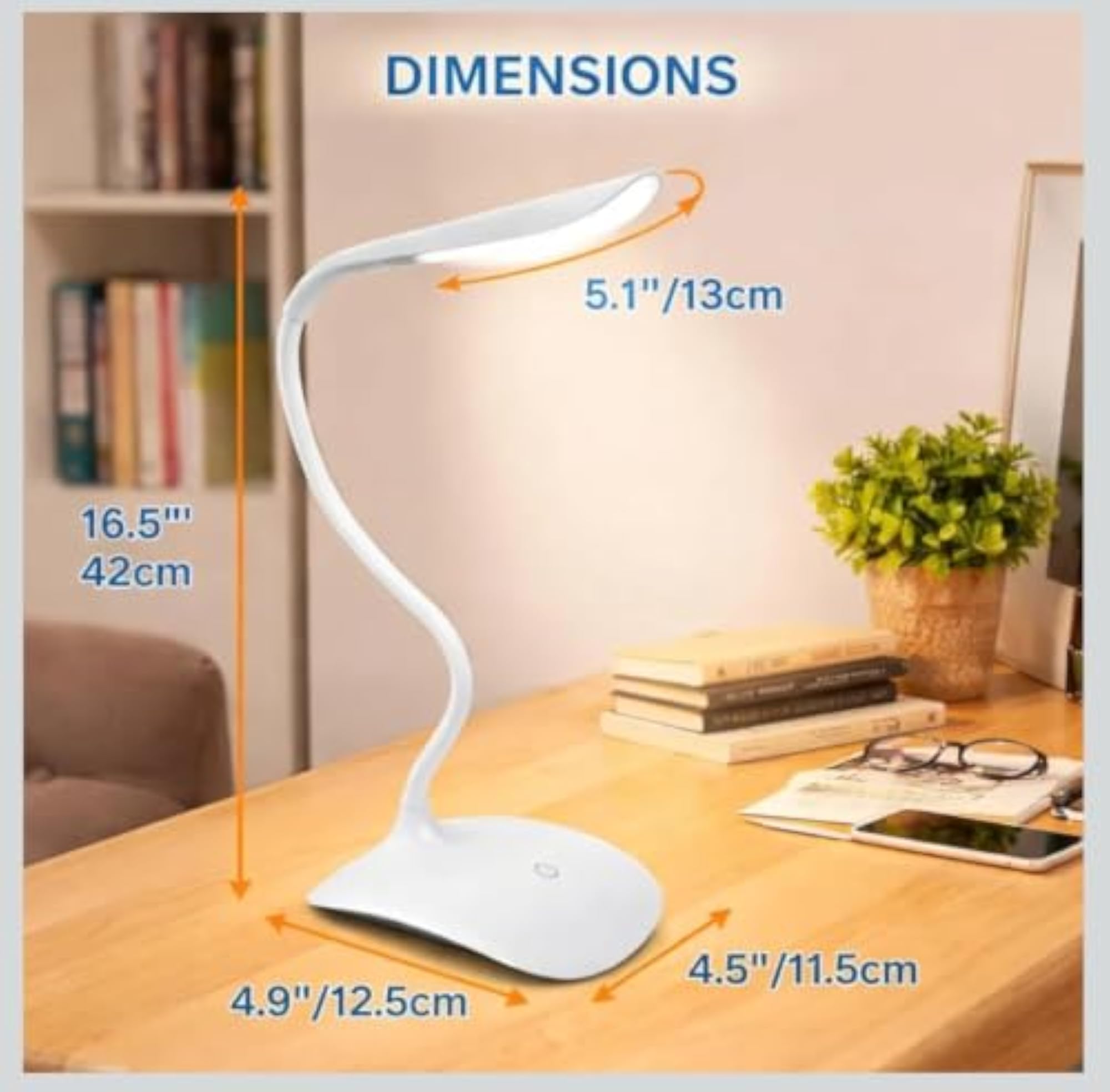 Rechargeable LED Study Table Lamp for Students and Office Use